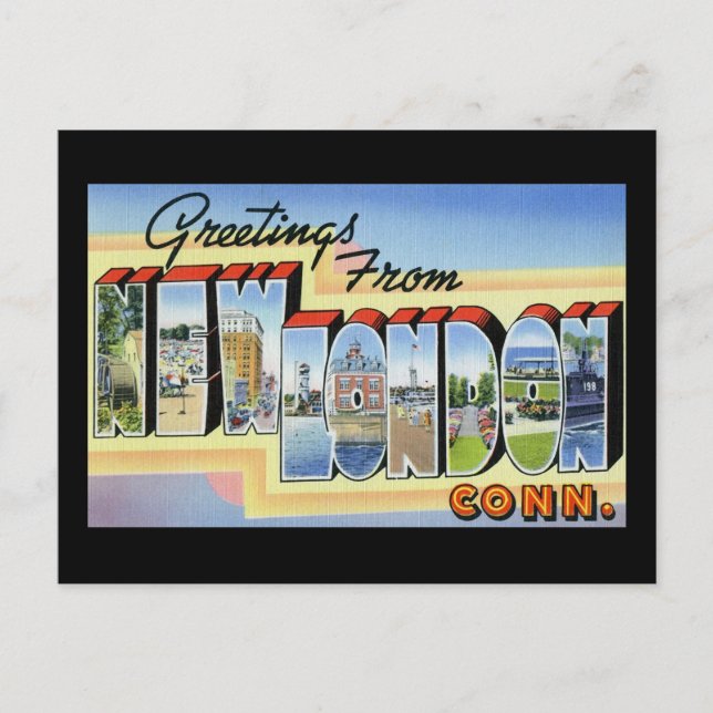 Grüße aus New London Connecticut Postkarte (Vorderseite)