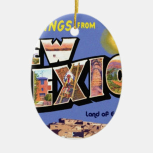 Grüße aus New Mexico Keramikornament