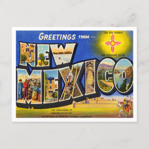 Grüße aus New Mexico Vintage Travel Postkarte