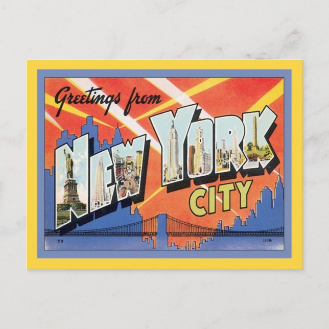 Grüße aus New York City America Postkarte (Vorderseite)