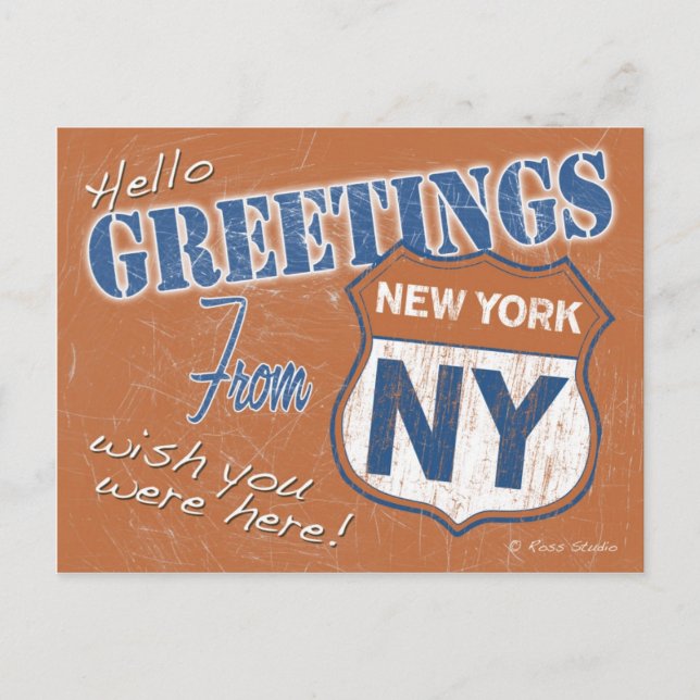 Grüße aus New York City New York Postcard Postkarte (Vorderseite)