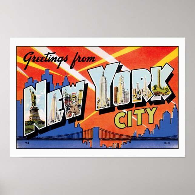 Grüße aus New York City Poster (Vorne)