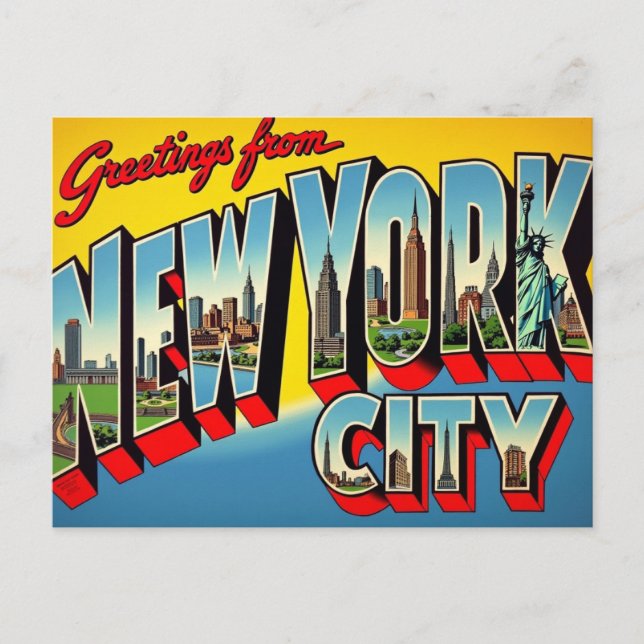 Grüße aus New York City Postkarte (Vorderseite)