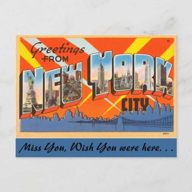 Grüße aus New York City Postkarte (Vorderseite)