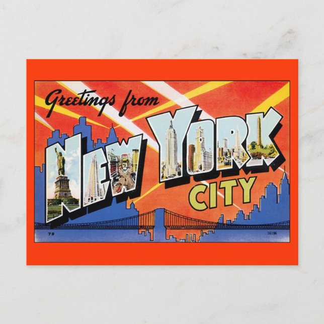 Grüße aus New York City Postkarte (Vorderseite)