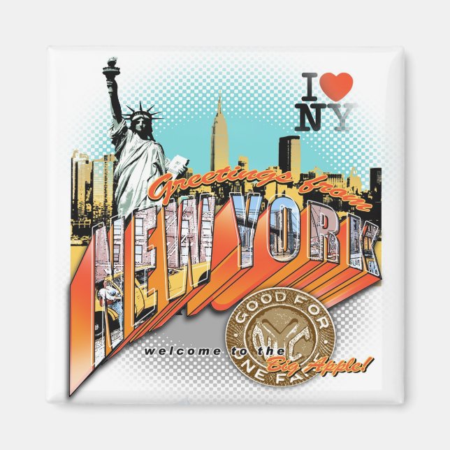 Grüße aus New YoRK Magnet (Vorne)