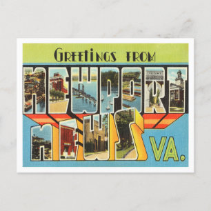 Grüße aus Newport News, Virginia Reise Postkarte