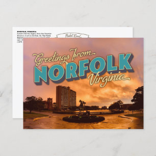Grüße aus Norfolk, VA Postkarte