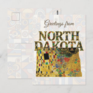 Grüße aus North Dakota Postkarte