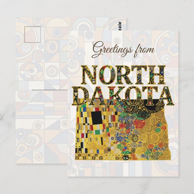Grüße aus North Dakota Postkarte (Vorne/Hinten)