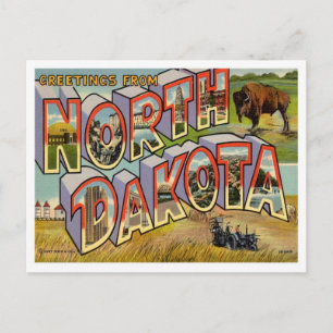 Grüße aus North Dakota Postkarte