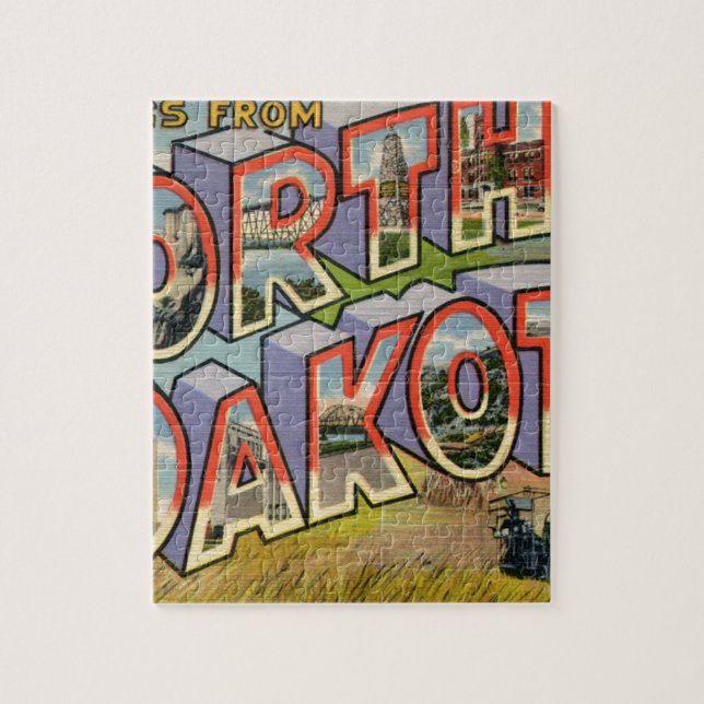 Grüße aus North Dakota Puzzle (Vertikal)