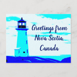 Grüße aus Nova Scotia Canada Lighthouse Postkarte
