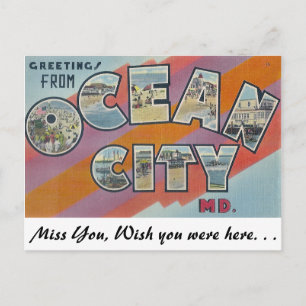 Grüße aus Ocean City, Maryland Postkarte
