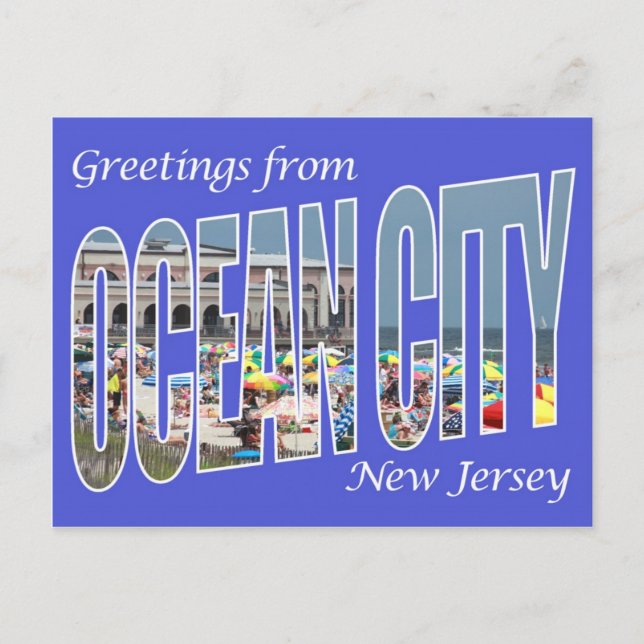 Grüße aus Ocean City Postkarte (Vorderseite)
