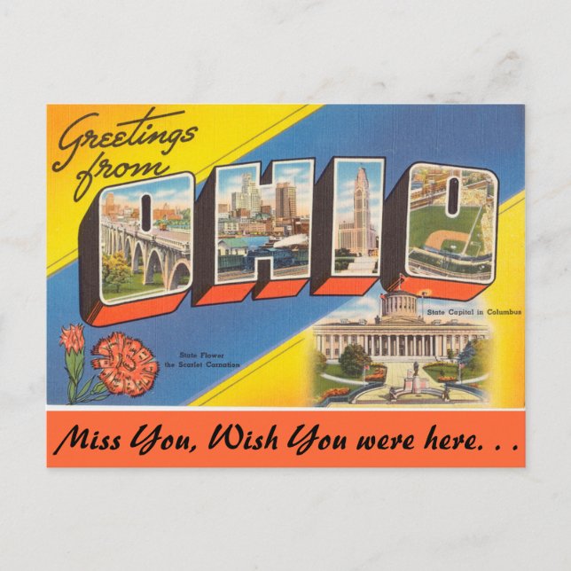 Grüße aus Ohio Postkarte (Vorderseite)