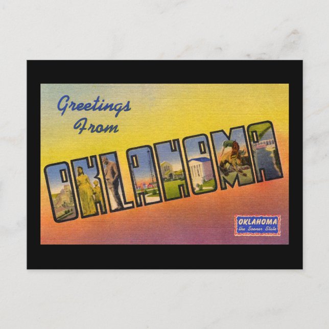 Grüße aus Oklahoma Postkarte (Vorderseite)