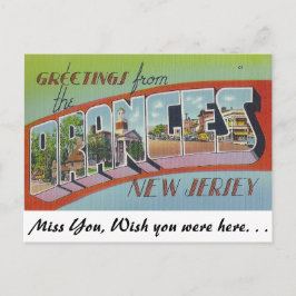 Grüße aus Orangen, New Jersey Postkarte