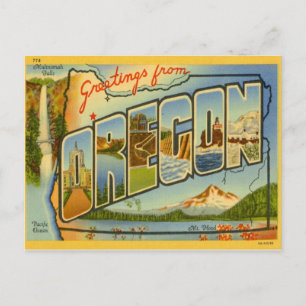 Grüße aus Oregon OR Postkarte
