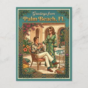 Grüße aus Palm Beach FL, Raffiniert Postkarte