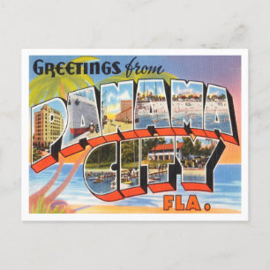 Grüße aus Panama City, Florida Vintage Reise Postkarte