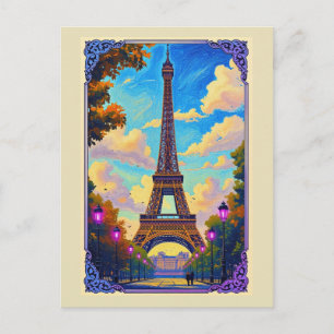 Grüße aus Paris Eiffelturm Europäische Kunst Feiertagspostkarte