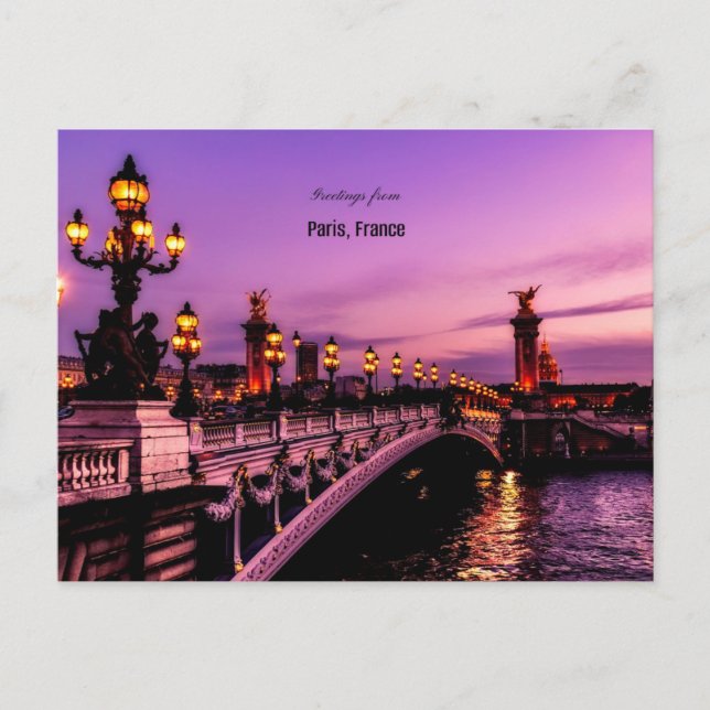 Grüße aus Paris, Frankreich Postkarte (Vorderseite)