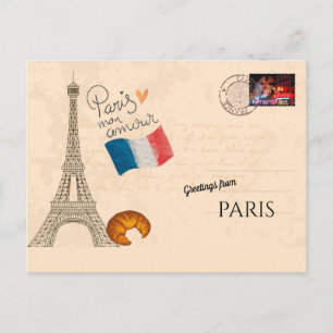 Grüße aus Paris Postkarte
