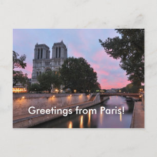 Grüße aus Paris! Postkarte
