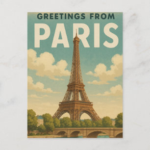 Grüße aus Paris Postkarte