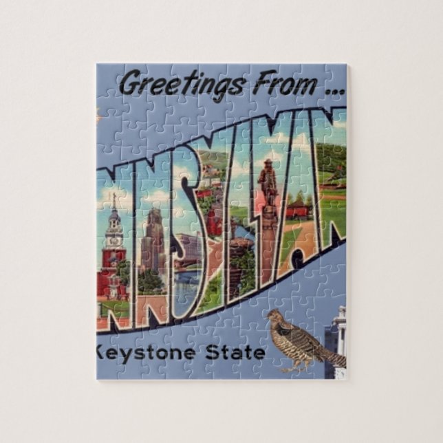 Grüße aus Pennsylvania Puzzle (Vertikal)