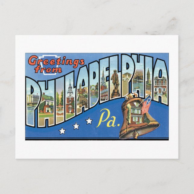 Grüße aus Philadelphia, PA Postkarte (Vorderseite)