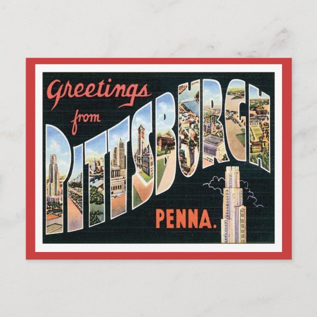 Grüße aus Pittsburgh, Pennsylvania Postkarte (Vorderseite)