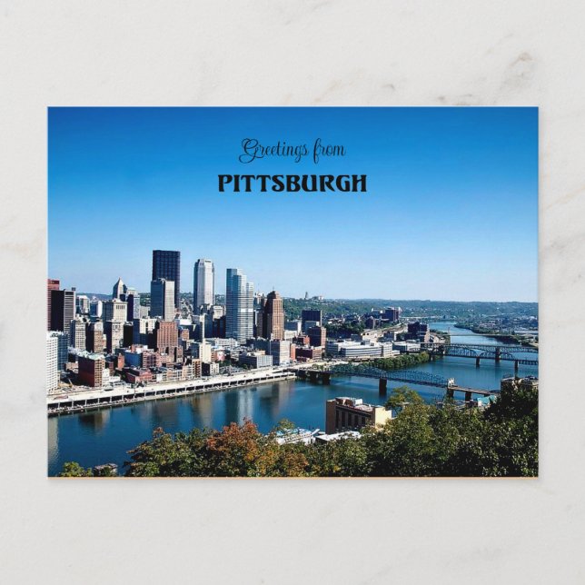 Grüße aus Pittsburgh Postkarte (Vorderseite)