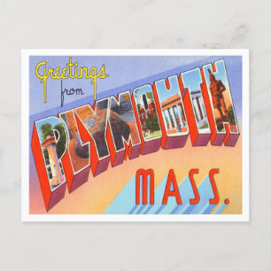 Grüße aus Plymouth, Massachusetts Reise Postkarte