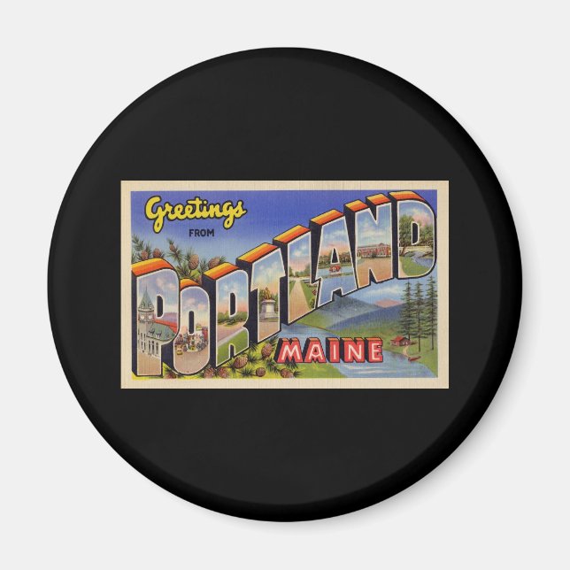 Grüße aus Portland Maine Magnet (Vorne)