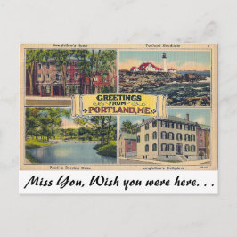 Grüße aus Portland, Maine Postkarte