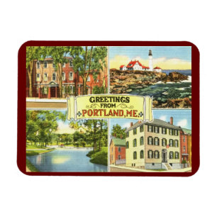 Grüße aus Portland, Maine Vintage Magnet