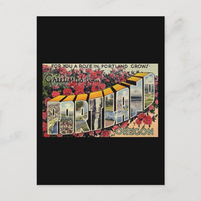 Grüße aus Portland Oregon Postkarte (Vorderseite)