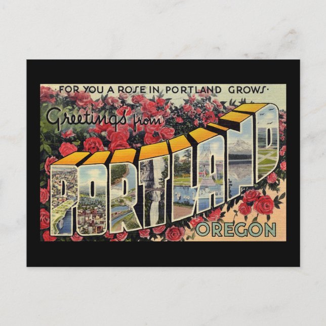 Grüße aus Portland Oregon Postkarte (Vorderseite)