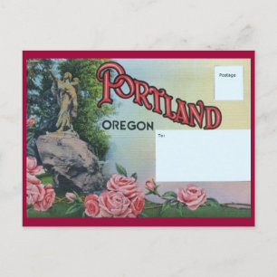Grüße aus Portland, Oregon Vintage Postkarte