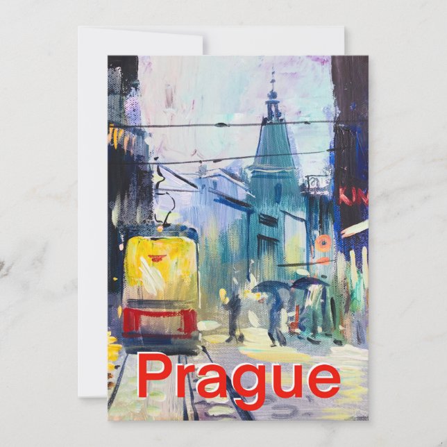 Grüße aus Prag Feiertagskarte (Vorderseite)