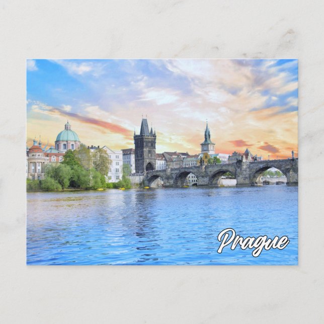 Grüße aus Prag, Tschechien Postkarte (Vorderseite)