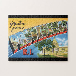 Grüße aus Providence RI_Vintage Travel Puzzle