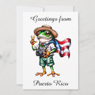 Grüße aus Puerto Rico Coqui-Frosch Boricua Einladung