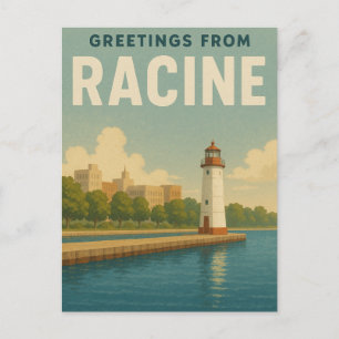 Grüße aus Racine Wisconsin Postkarte