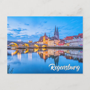 Grüße aus Regensburg, Deutschland Postkarte