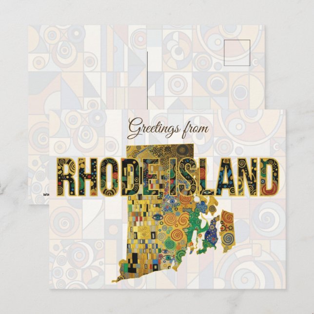 Grüße aus Rhode Island Postkarte (Vorne/Hinten)