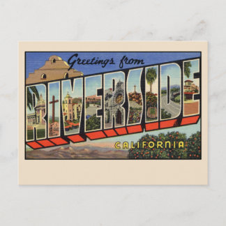 Grüße aus Riverside, Kalifornien 1939 Vintag Postkarte