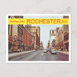 Grüße aus Rochester, New York Vintage Reise Postkarte